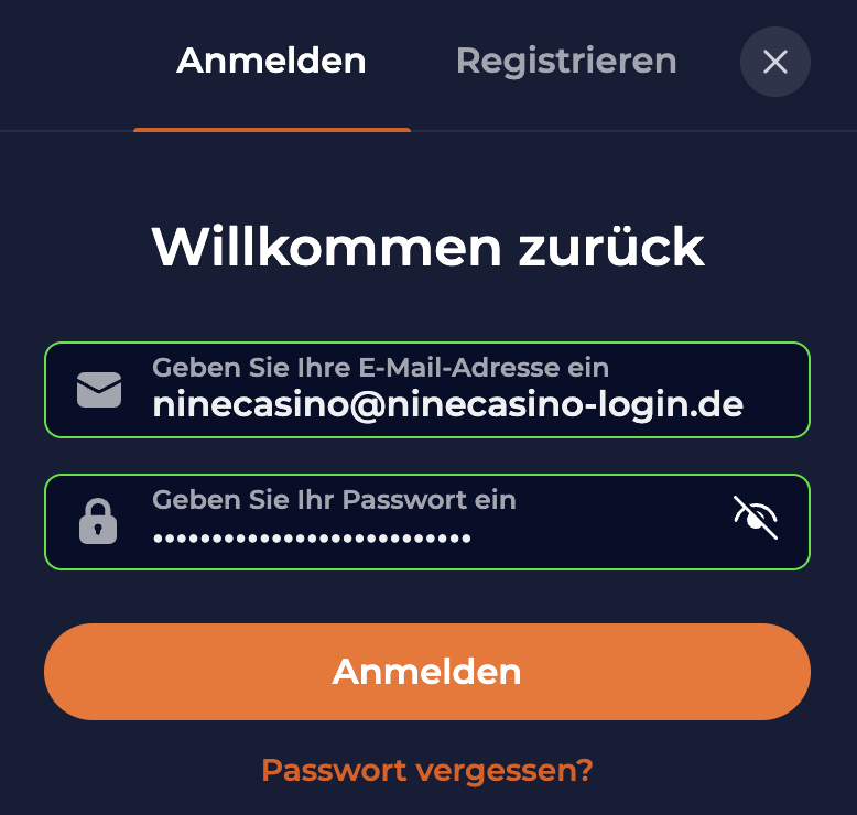 nine casino login in